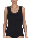 Oscalito Wool-Silk Wide Straps Ribbed Tank-Top-satin edge_Black-XXL