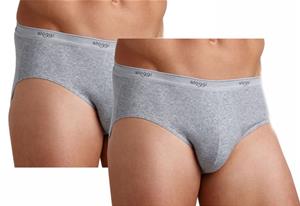 Sloggi Men's Briefs BASIC Midi - 2 Pcs_ Grey/M