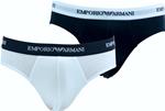 2-Pack Slip Uomo Mini-Eagle Emporio Armani Bianca e Blu_M-48