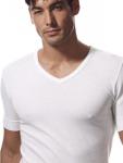 Ragno T-Shirt Short Sleeve V Neck Wool & Cotton