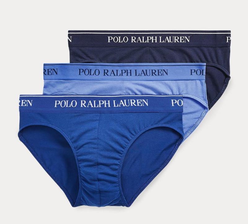 Moda-Underwear:3 Pack Men_s Classic Low Rise Basic Briefs Polo
