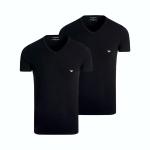 2 Pack T Shirt nere scollo V Mini-Eagle Emporio Armani-S