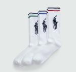 3 Paia Calze Sportive Big Pony Polo Ralph Lauren