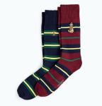 2 Paia Calzino Uomo Polo Ralph Lauren Dog & Pony logo cucito