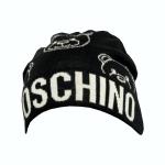 Moschino Berretto con Risvolto in Lana e Acrilico Logo e Orsetti