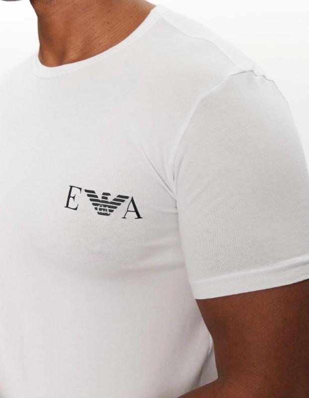 Emporio Armani 2 Pack T-Shirt Magliette Collo Tondo Logo Eagle-bianche/XL