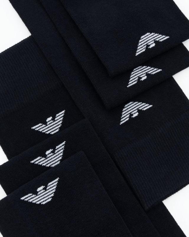 Emporio Armani, 3 Pack Men_s Long Socks in black one size