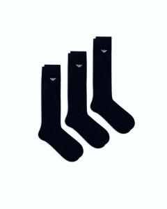 Emporio Armani, 3 Pack Men_s Long Socks in black one size