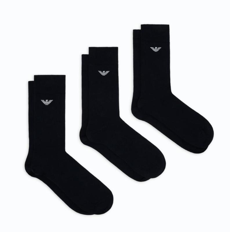 Emporio Armani, 3 Pack Men_s Short Socks one size