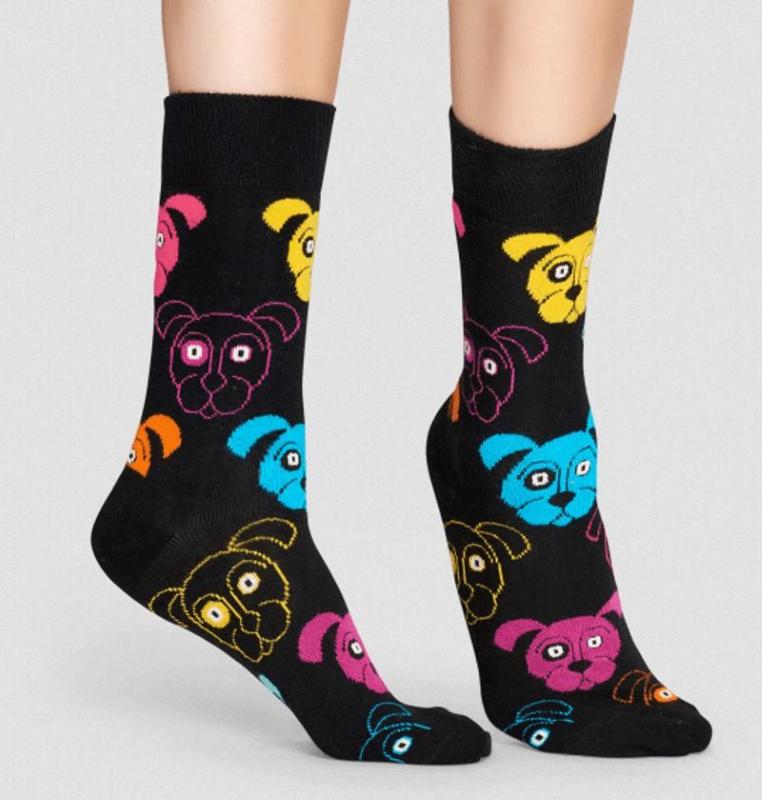 Happy Socks Calzini con Cani-Dog Sock-nero-l