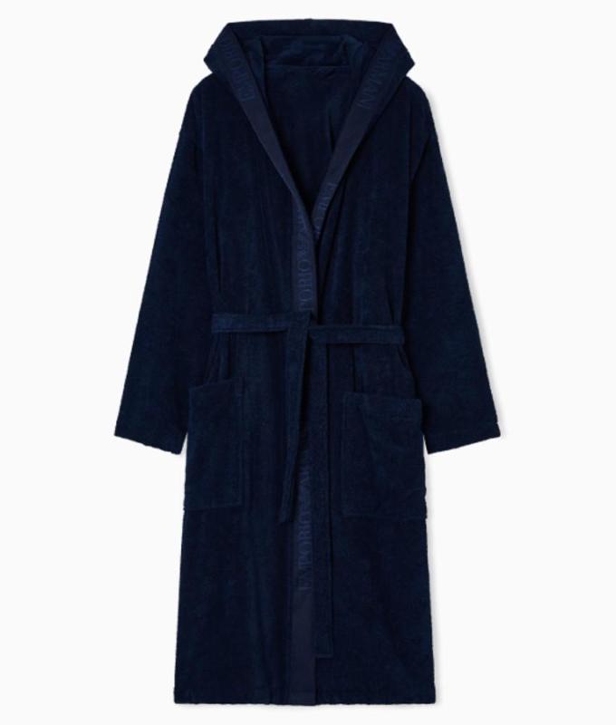 Accappatoio in Spugna con Profilo Logato Emporio Armani