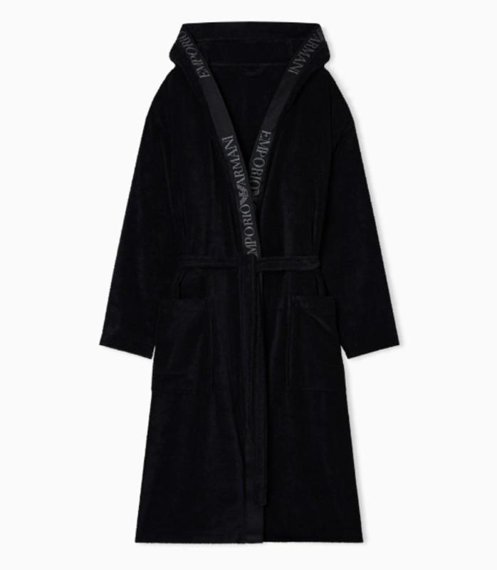 Accappatoio in Spugna con Profilo Logato Emporio Armani