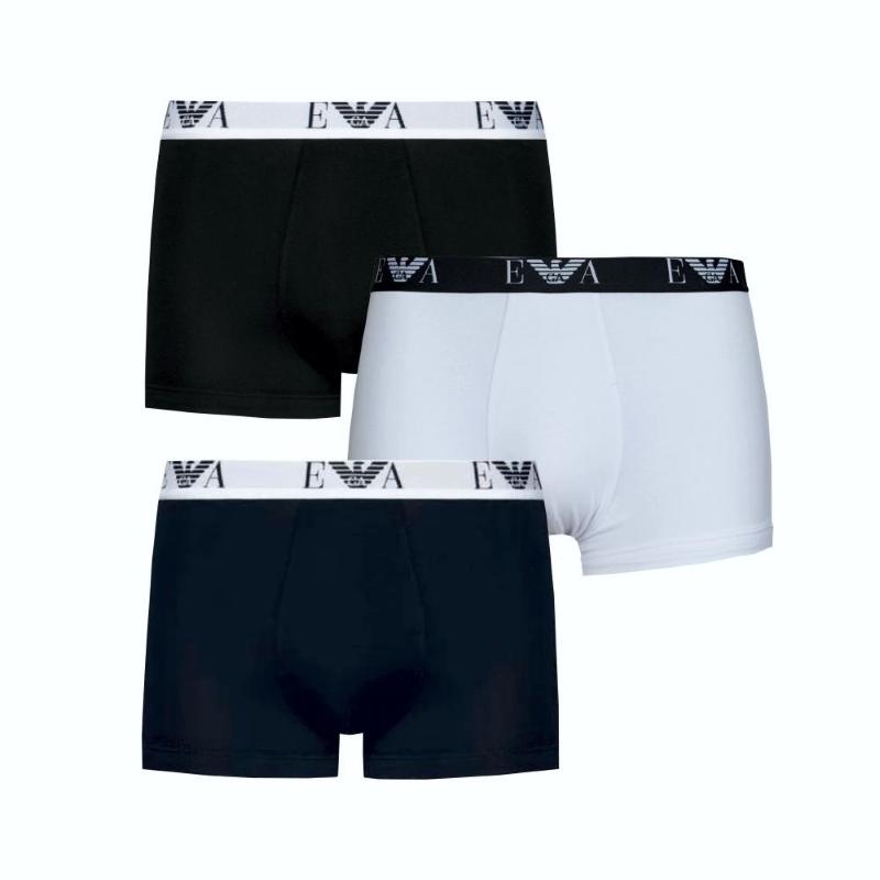 Pack 3 Boxers in stretch jersey Logoband EA-mix/XL