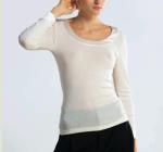 Oscalito Maglia Donna in Merino-Seta Manica Lunga Bordi in Raso