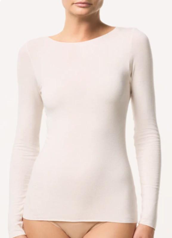 Philippe Matignon Maglia con Cahmere e collo barchetta-perla-M/L