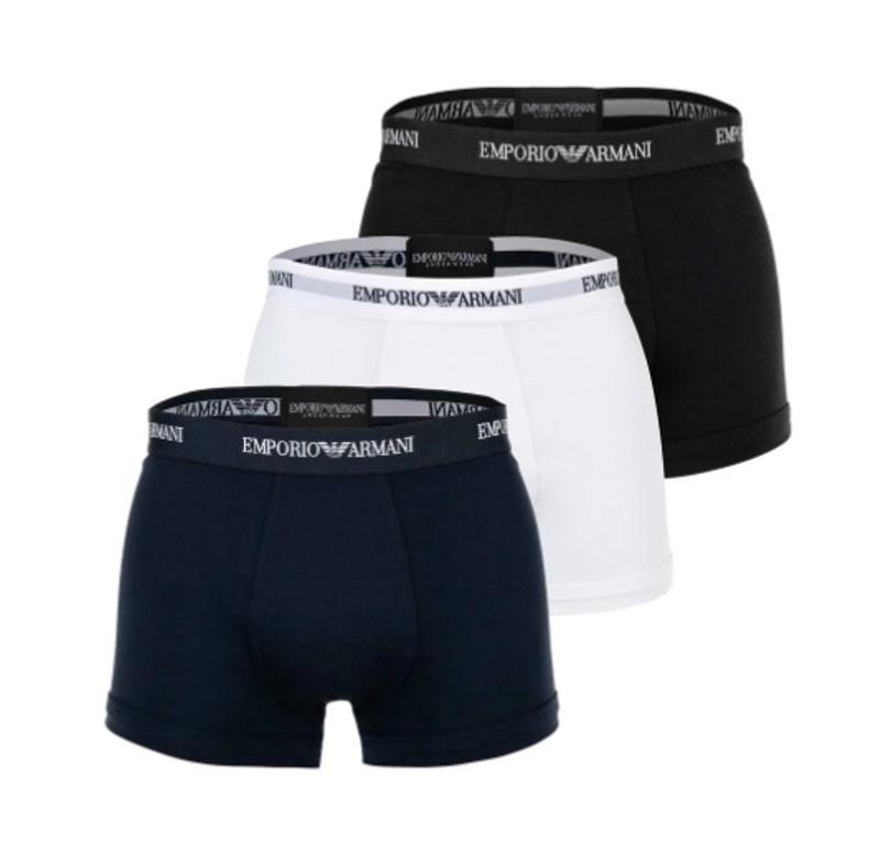 3-Pack Boxer Uomo in Cotone Elasticizzato Logo Emporio Armani-M0042-XXL