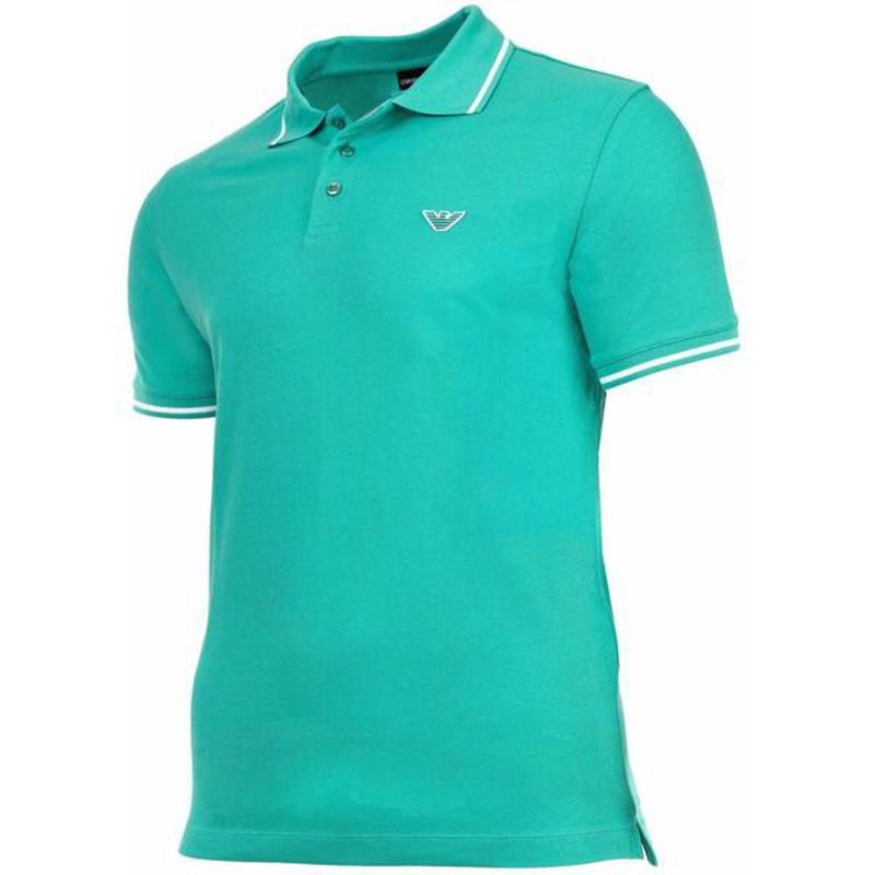 Emporio Armani Polo Uomo a Manica Corta in Puiquet-EMERALD/XXL