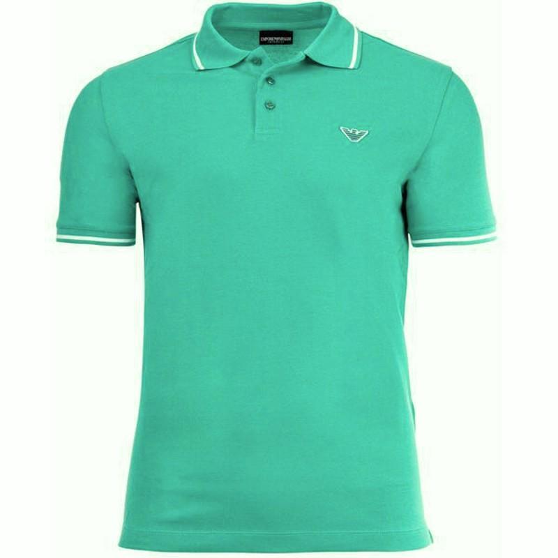 Emporio Armani Polo Uomo a Manica Corta in Puiquet-EMERALD/XXL