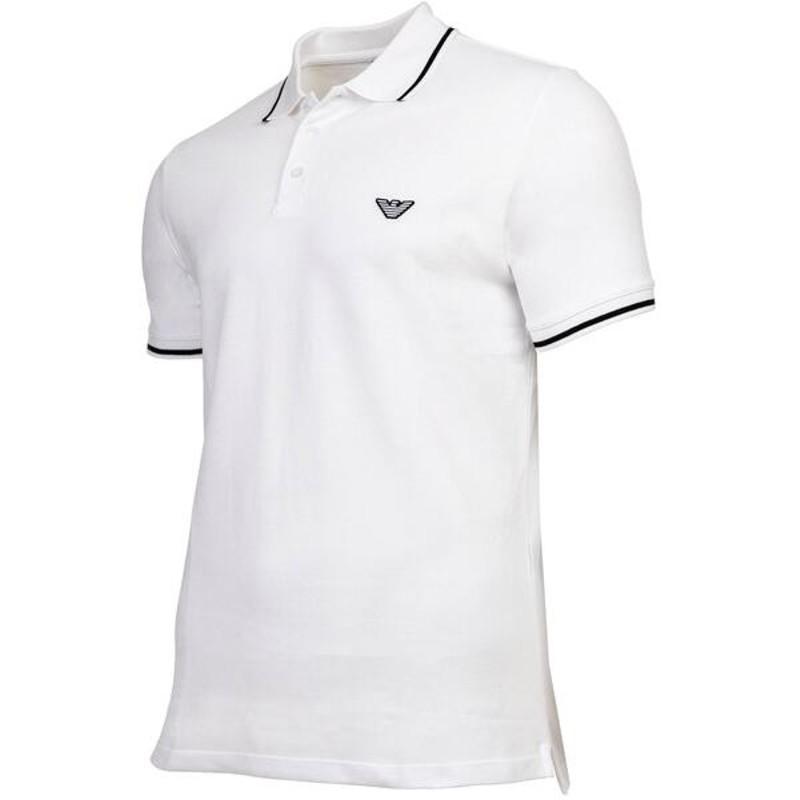 Emporio Armani Polo Uomo a Manica Corta in Puiquet-Bianca/M