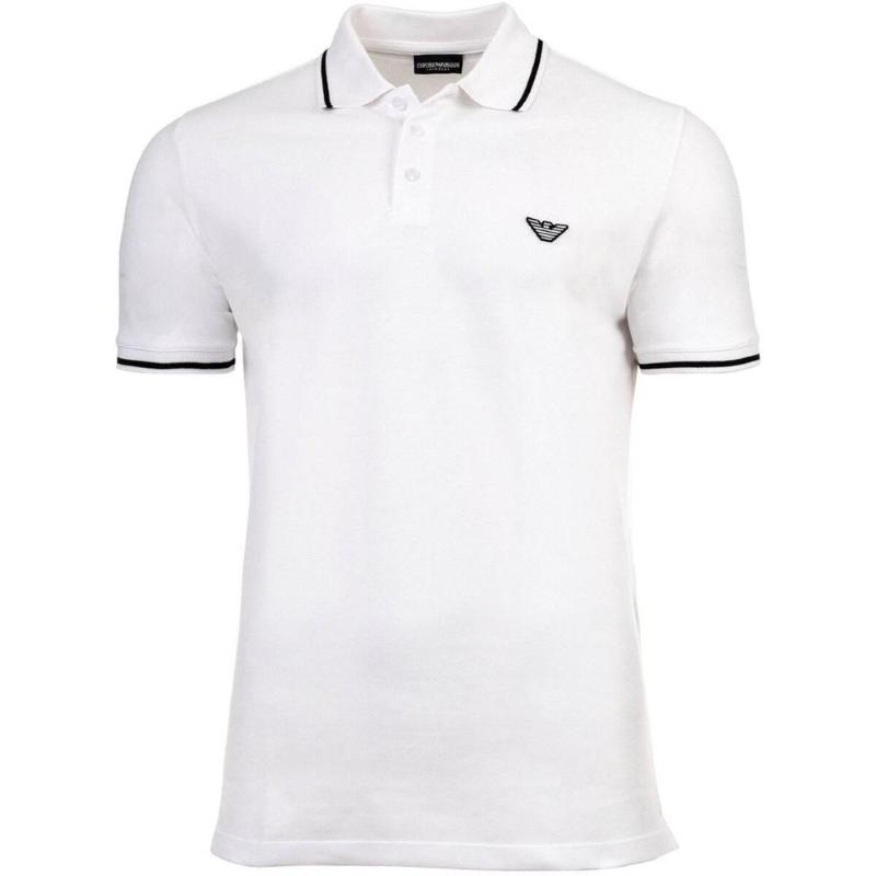 Emporio Armani Polo Uomo a Manica Corta in Puiquet-Bianca/M