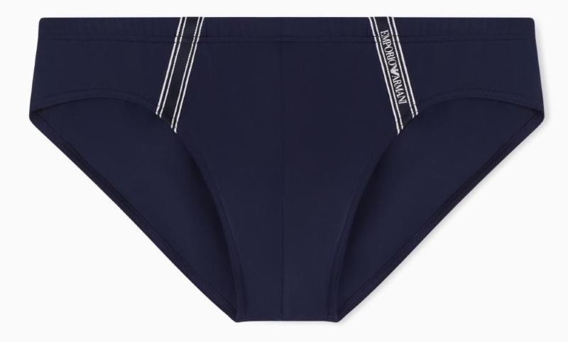 Slip Mare Emporio Armani Costume da Bagno con Tape Logo asv-L/blue