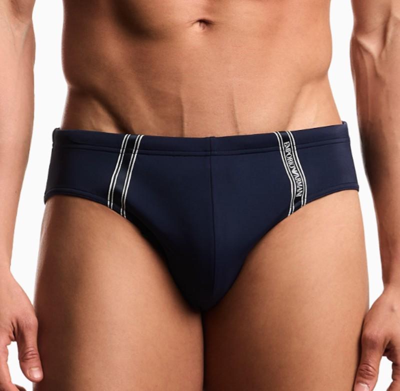 Slip Mare Emporio Armani Costume da Bagno con Tape Logo asv-L/blue