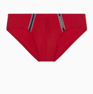 Men s Swim Brief with Tape Logo ASV Emporio Armani-XXL/red