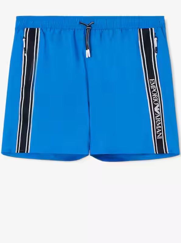 Costume shorts-boxer con tape logo Emporio Armani-french blue/M