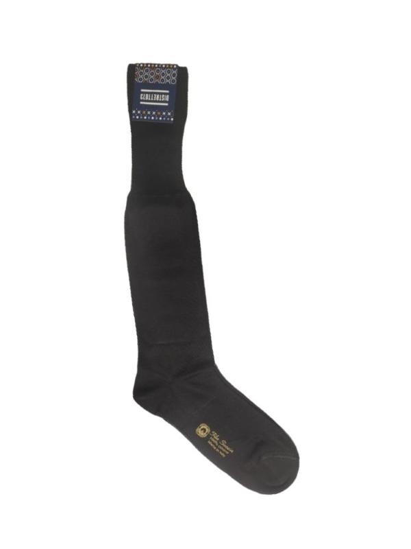 Men's Long Socks in Fine Lisle-black-11½/12