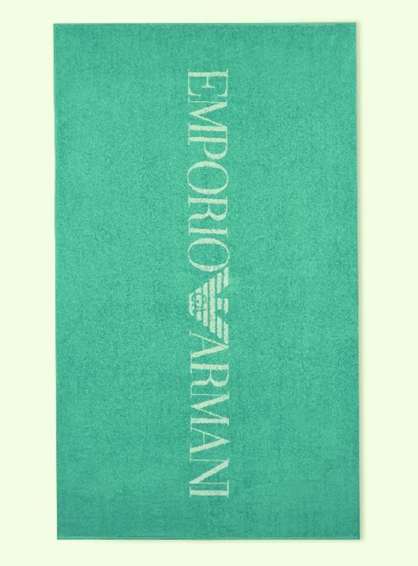 Telo mare in spugna con logo Essential Emporio Armani