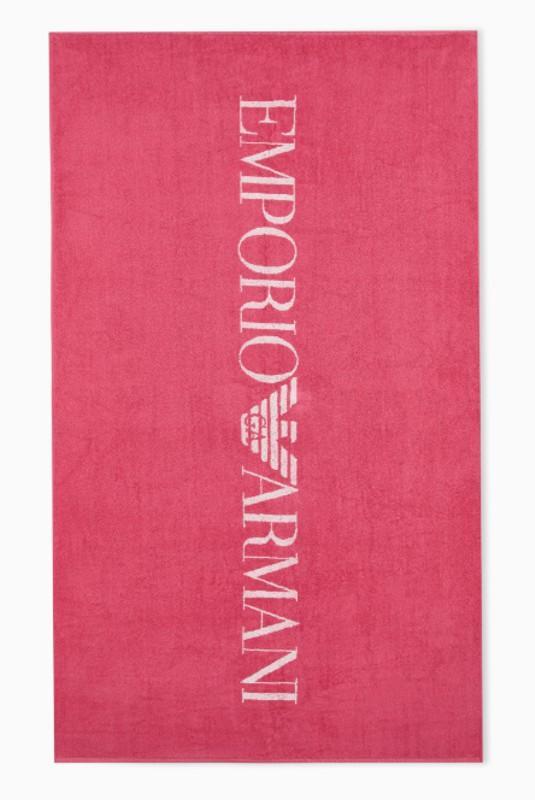 Telo mare in spugna con logo Essential Emporio Armani