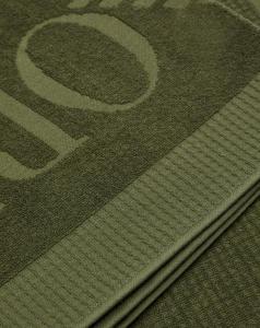 Emporio Armani Waffle weave beach towel with jacquard logo