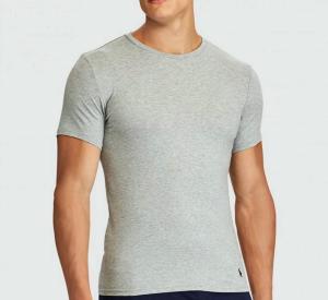 2 Pack Men_s Crew Neck Undershirt in Stretch Cotton-grey/L