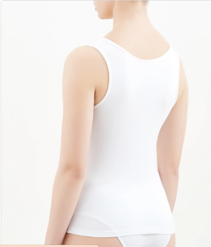 Ragno Pocket-Women's Tank Top in Stretch Cotton-2 Pack-white-5/L