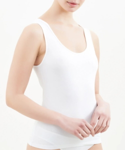 Ragno Pocket-Women's Tank Top in Stretch Cotton-2 Pack-white-5/L