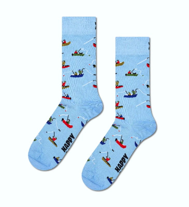 Fishin Boat Sock by Happy Socks-BLUE-41/46