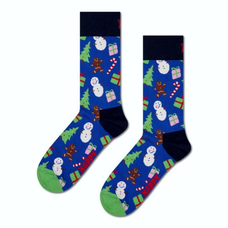 Happy Socks Calzini Natale-Festività-BLUE-41/46