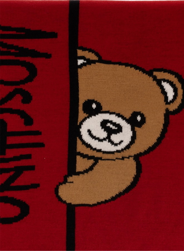 Sciarpa in Lana e Viscosa Moschino Bear