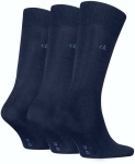 Pack of 3 solid-color cotton short socks for men with CK logo