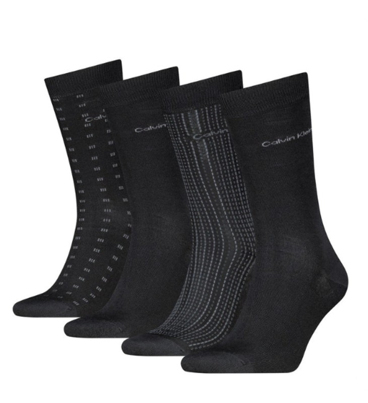 Box con 4 calze Uomo misto cotone Logo CK
