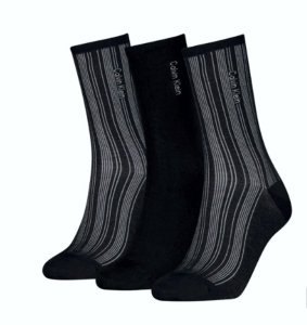 Calvin Klein Women 3P Short Socks Giftbox Contrast Rib