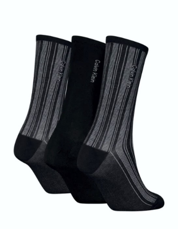 Calvin Klein Women 3P Short Socks Giftbox Contrast Rib